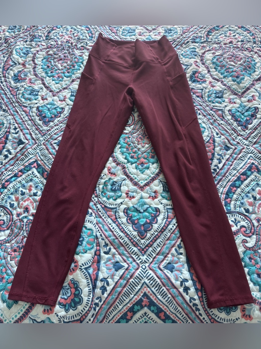 Pureluxe by Fabletics - Deep Plum Color Leggings-XS